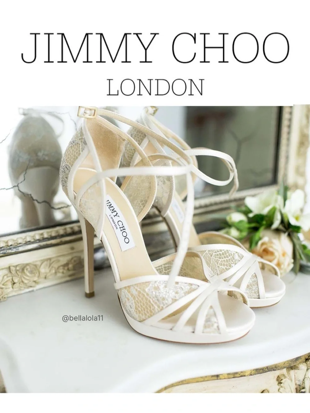 AUTHENTIC JIMMY CHOO ITALIAN LACE HEELS